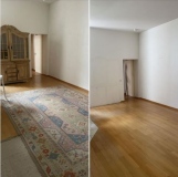 Wohnungsaufloesung-Berlin-Vorher-Nachher-Antiker-Schrank-Teppich-entsorgen