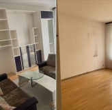 Wohnungsaufloesung-Berlin-Vorher-Nachher-Wandschrank-Couch-entsorgen